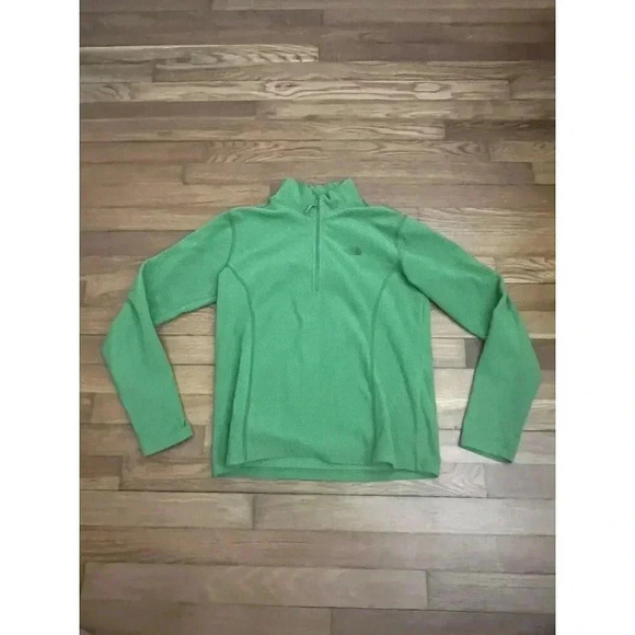 The North Face Other - The North Face Girl's 1/4 Zip Green Fleece Pullover Warm Soft Layer Size XL